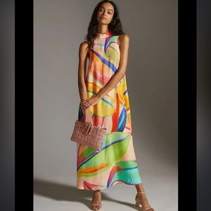 Anthropologie | Dresses | Farm Rio X Anthropologie Halter Maxi Dress |  Poshmark